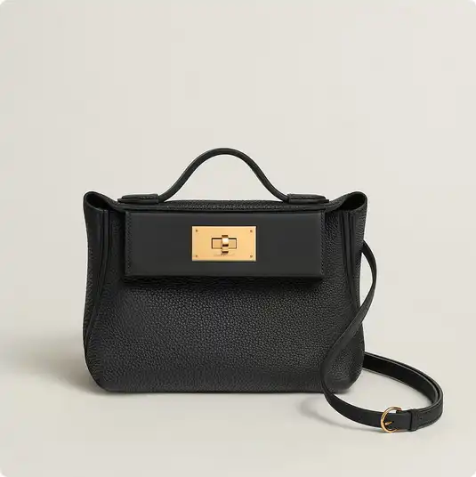 Hermes Hermes Mini 2424 Togo Black GHW